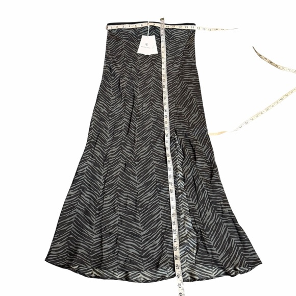 NEW Anine Bing Dolly Silk Midi Skirt Green Zebra Size Medium - Picture 7 of 10